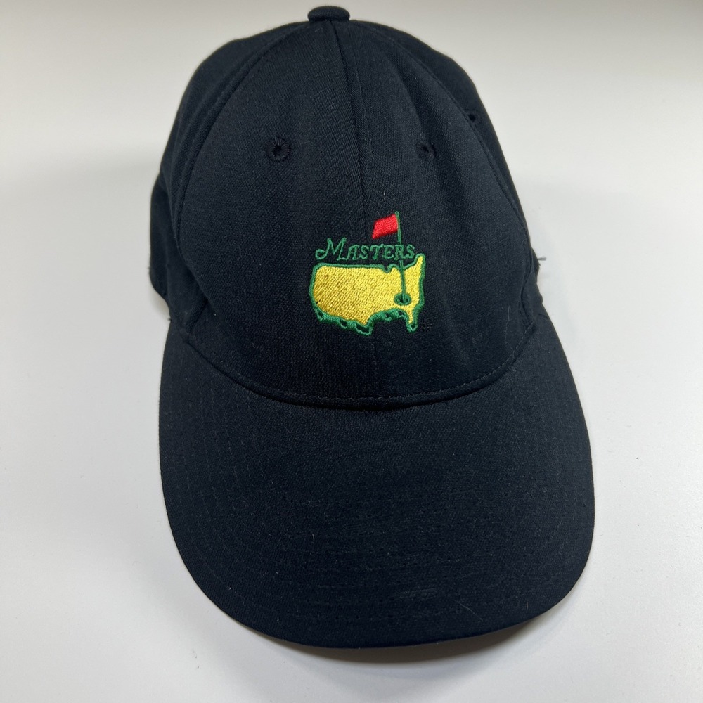 Vintage Masters Embroidered Logo American Needle Hat Flex Fit OSFM Golf Black - Picture 1 of 6